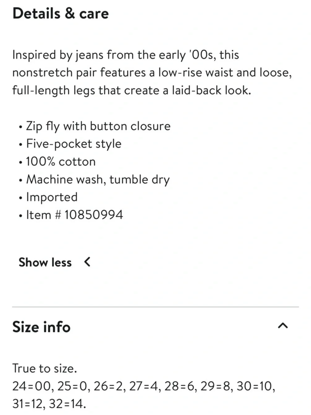 Levi's Women's Low Loose Jeans - Medium wash 25x32 - Picture 8 of 9